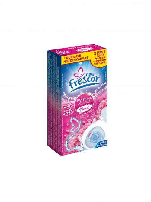 PASTILHA ADESIVA SANITARIA 3 X 10G FLORAL - NOVO FRESCOR